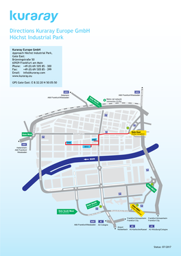 Directions Kuraray Europe Gmbh Höchst Industrial Park