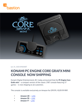 Konami Pc Engine Core Grafx Mini Console Now Shipping