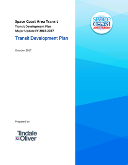 Transit Development Plan Major Update FY 2018‐2027 Transit Development Plan