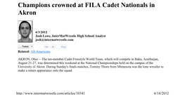 Champions Crowned at FILA Cadet Nationals in Akron Page 2 of 6