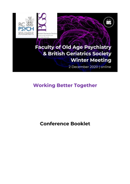 Working Better Together Conference Booklet
