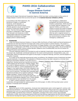 PAHO-JICA Collaboration on Chagas Disease Control in Central America