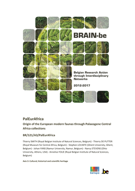 Paleurafrica Origin of the European Modern Faunas Through Palaeogene Central Africa Collections