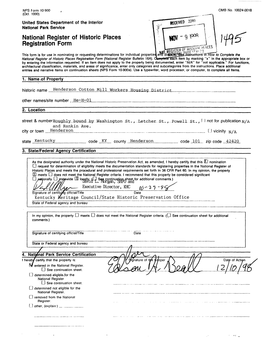 National Register of Historic Places Registration Form