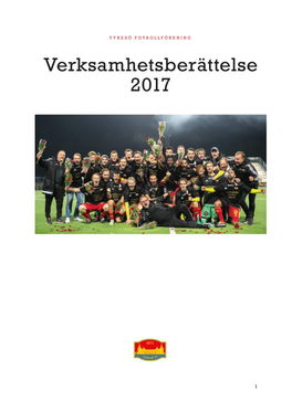 Tyresö FF Verksamhetsberättelse 2017.Pdf