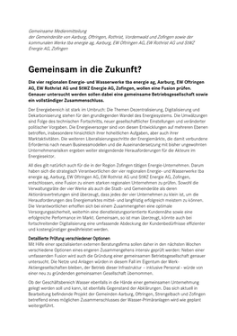 Gemeinsam in Die Zukunft?