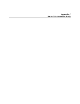 Appendix C Natural Environment Study