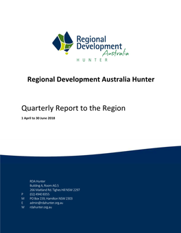 Quarterly Report to the Region