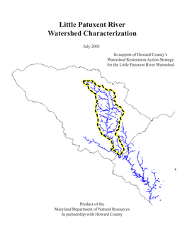 Little Patuxent River Watershed Characterization