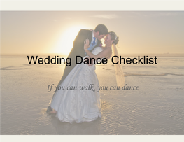 Wedding Dance Checklist