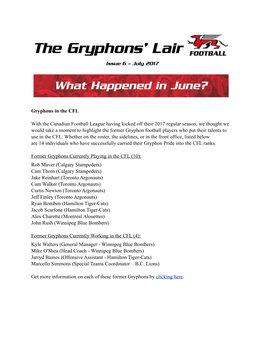 July 17 Gryphons' Lair