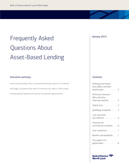 Frequently Asked Questions About Asset-Based Lending | 2