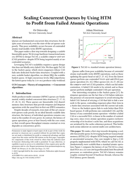 Scaling Concurrent Queues by Using HTM to Profit from Failed Atomic Operations