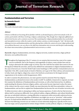 Fundamentalism and Terrorism by Cassandra Rausch