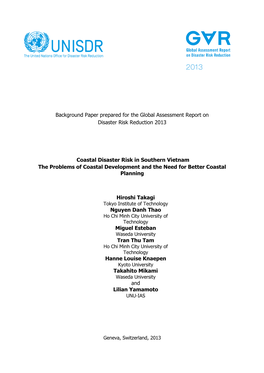 Coastal Disaster Risk in Southern Vietnam the Problems of Coastal Development and the Need for Better Coastal Planning
