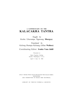 Kalacakra Tantra