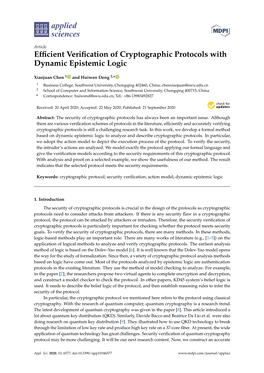 Efficient Verification of Cryptographic Protocols with Dynamic Epistemic