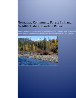 Teanaway Community Forest Fish and Wildlife Habitat Baseline Report