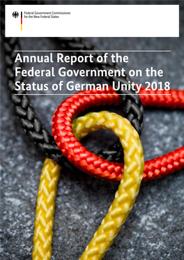 Annual Report of the Federal Government on the Status of German Unity 2018 Imprint
