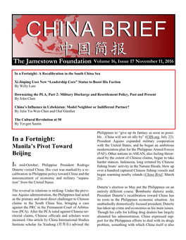 In a Fortnight: a Recalibration in the South China Sea