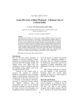 4. Zool.Avian Diversity of Bhoj Wetland