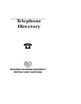 Mdu Rohtak Telephone Directory.Pdf