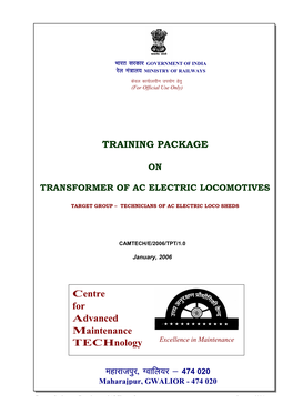 Training Package on Transformer of AC Electric Locomotive(1).Pdf