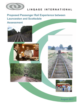 Proposed Passenger Rail Experience Between Launceston and Scottsdale Assessment