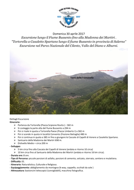 Domenica 30 Aprile 2017 Escursione Lungo Il Fiume Bussento Fino Alla Madonna Dei Martiri