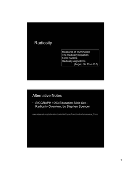 Radiosity Overview, by Stephen Spencer