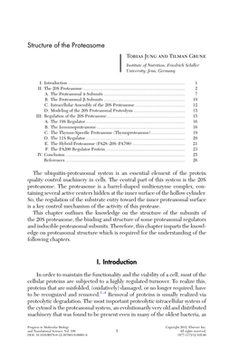 Structure of the Proteasome Tobias Jung and Tilman Grune