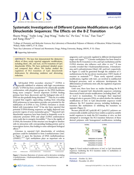 Systematic Investigations of Different Cytosine Modifications on Cpg