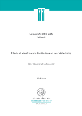 Effects of Visual Feature Distributions on Intertrial Priming