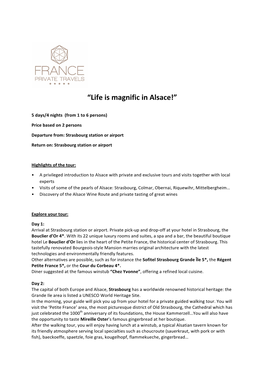 “Life Is Magnific in Alsace!”