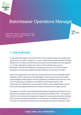 Batonbearer Operations Manager