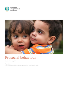 Prosocial Behaviour Updated: February 2016