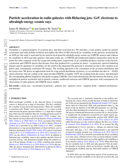 Particle Acceleration in Radio Galaxies with Flickering Jets: Gev Electrons To