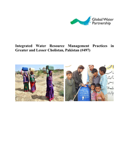 Integrated Water Resource Management Practices in Greater and Lesser Cholistan, Pakistan (#497)