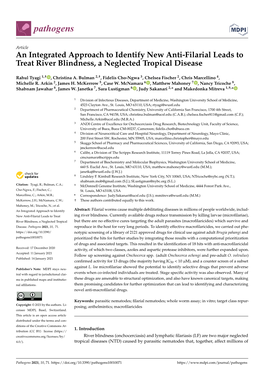 An Integrated Approach to Identify New Anti-Filarial Leads to Treat River Blindness, a Neglected Tropical Disease