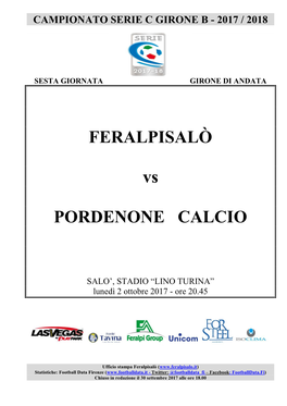 FERALPISALÒ Vs PORDENONE CALCIO