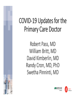 COVID‐19 Updates for the Primary Care Doctor