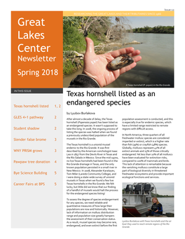 Great Lakes Center Newsletter Spring 2018