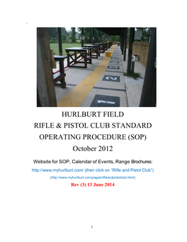 Hurlburt Field Rifle & Pistol Club Standard Operating