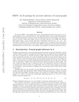MRPC: an R Package for Accurate Inference of Causal Graphs