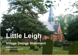 Little Leigh Village Design Statement