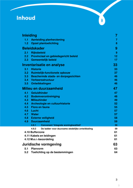 Inleiding 7 Beleidskader 9 Inventarisatie En Analyse 33 Milieu