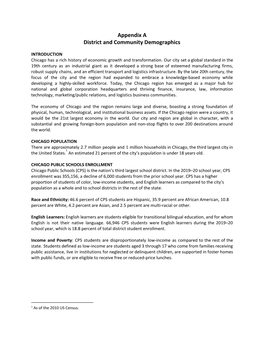 Appendix a District and Community Demographics