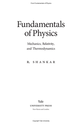 Fundamentals of Physics