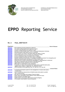 EPPO Reporting Service