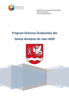 Program Ochrony Środowiska Dla Gminy Wodynie Do Roku 2020 2016